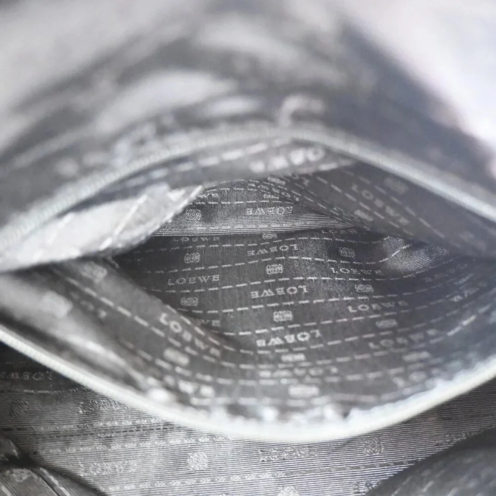 LOEWE Logo Anagram 2Way Shoulder Hand Bag Leather Black GHW Spain 95RL702 - Picture 10 of 16